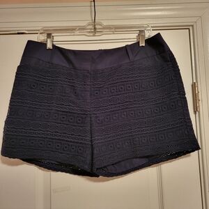 The Limited navy blue lace crochet shorts